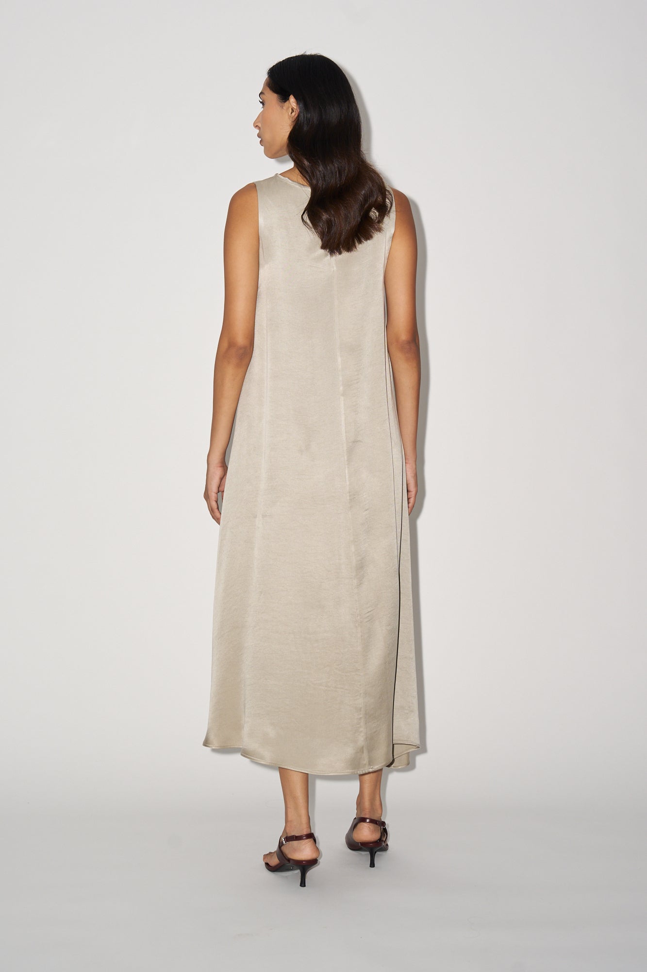 Taupe cupro dress