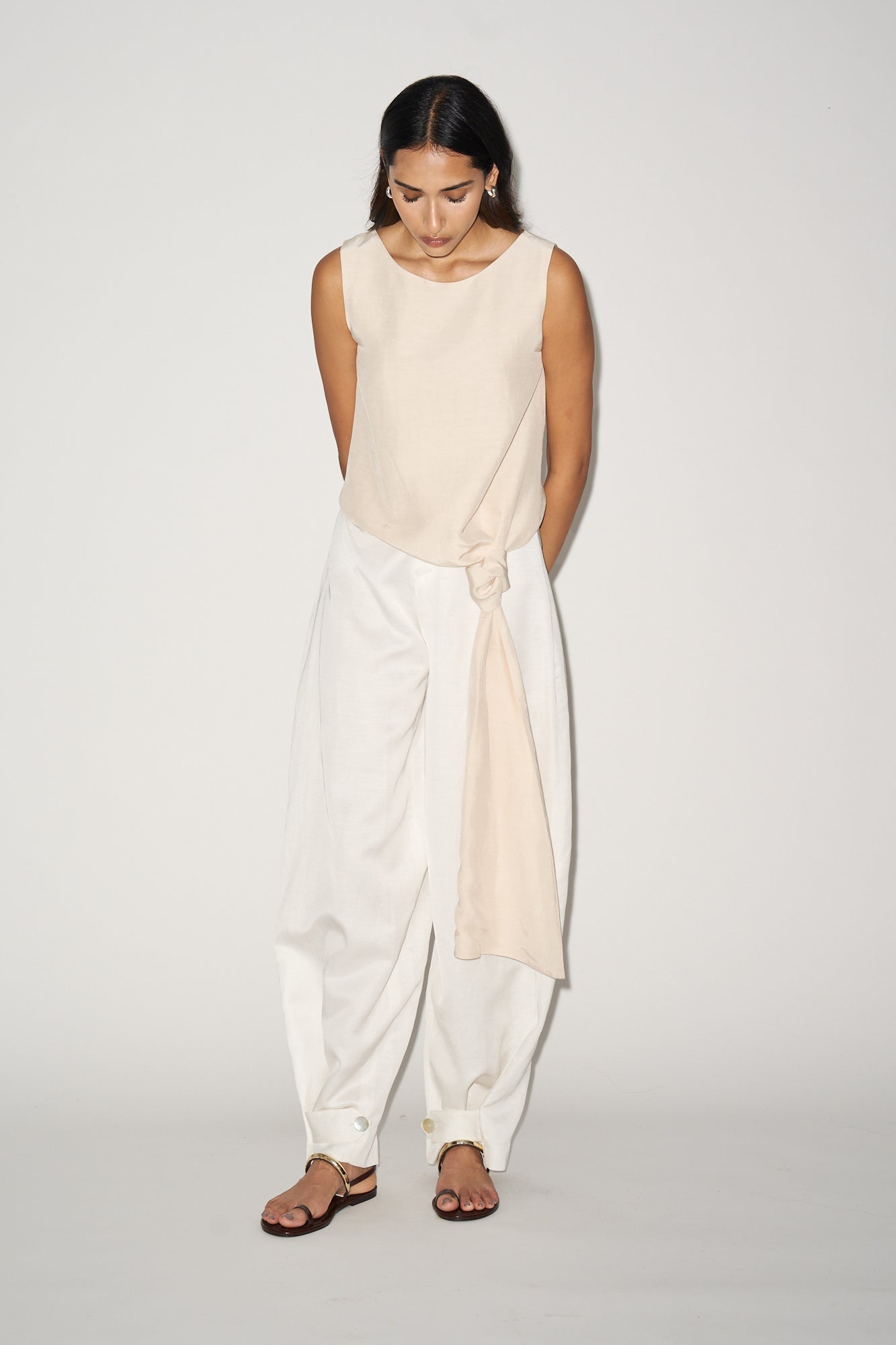 Champagne knot top