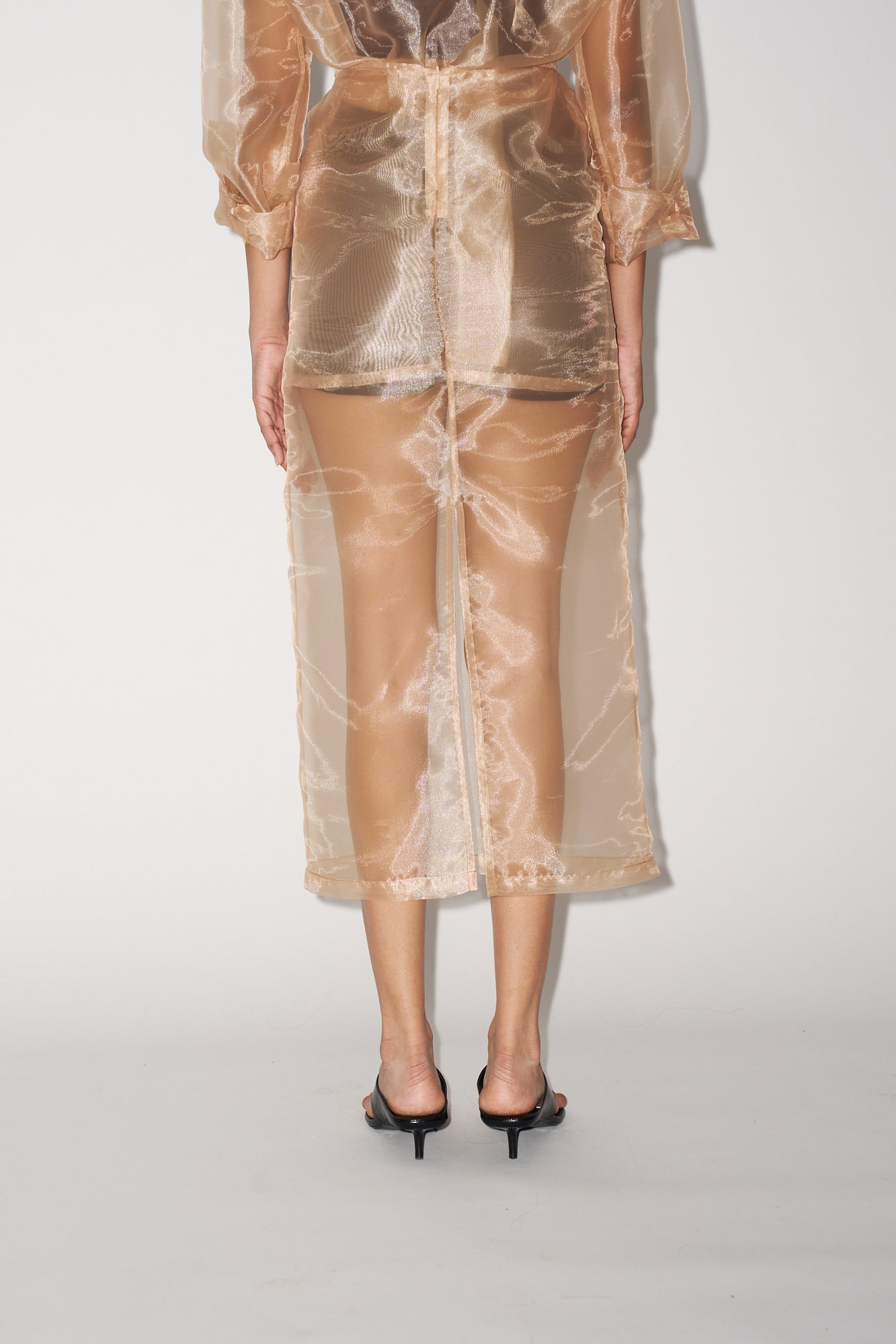 Beige organza skirt