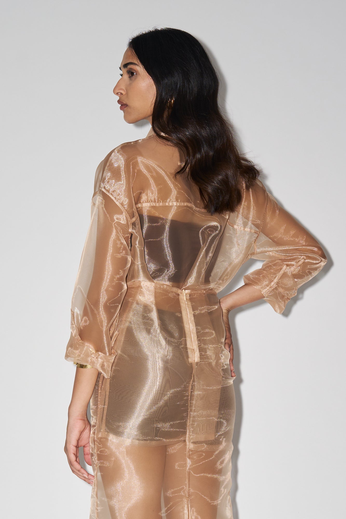 Beige organza shirt