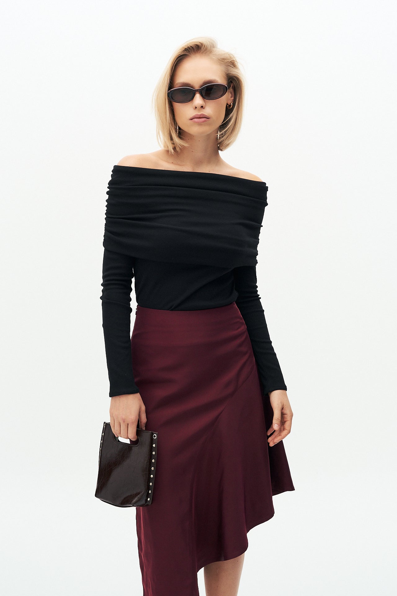 Long sleeve strapless t shirt