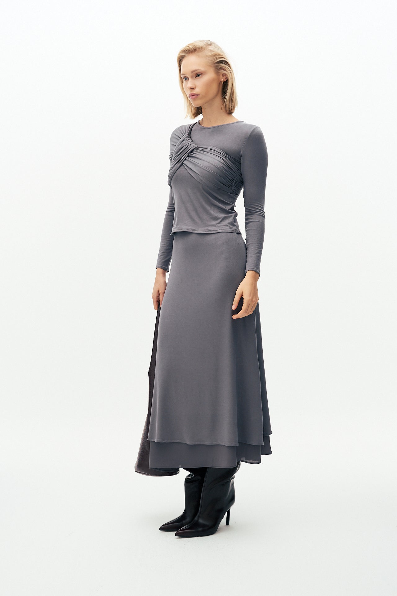 Bamboo midi skirt