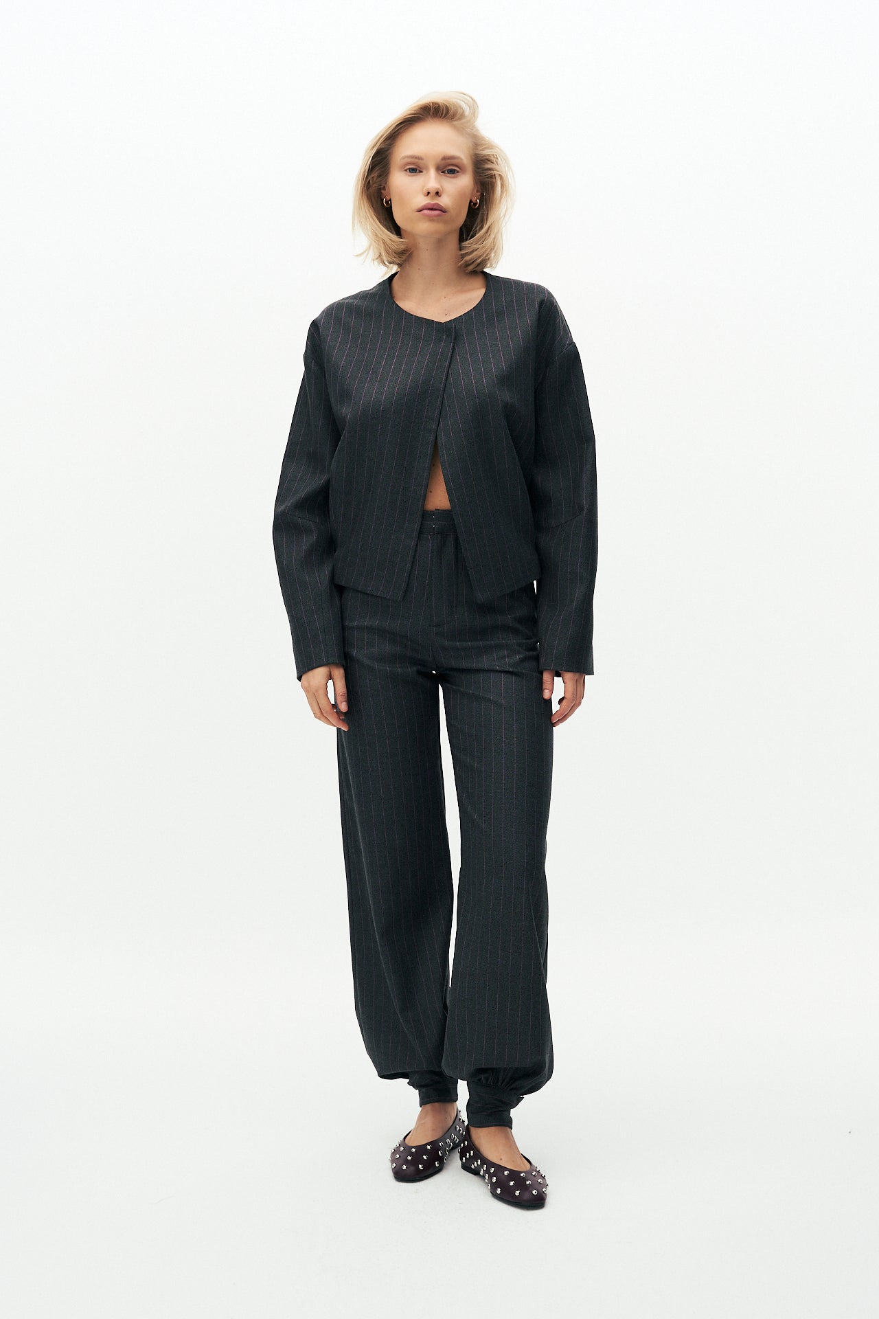Striped trousers