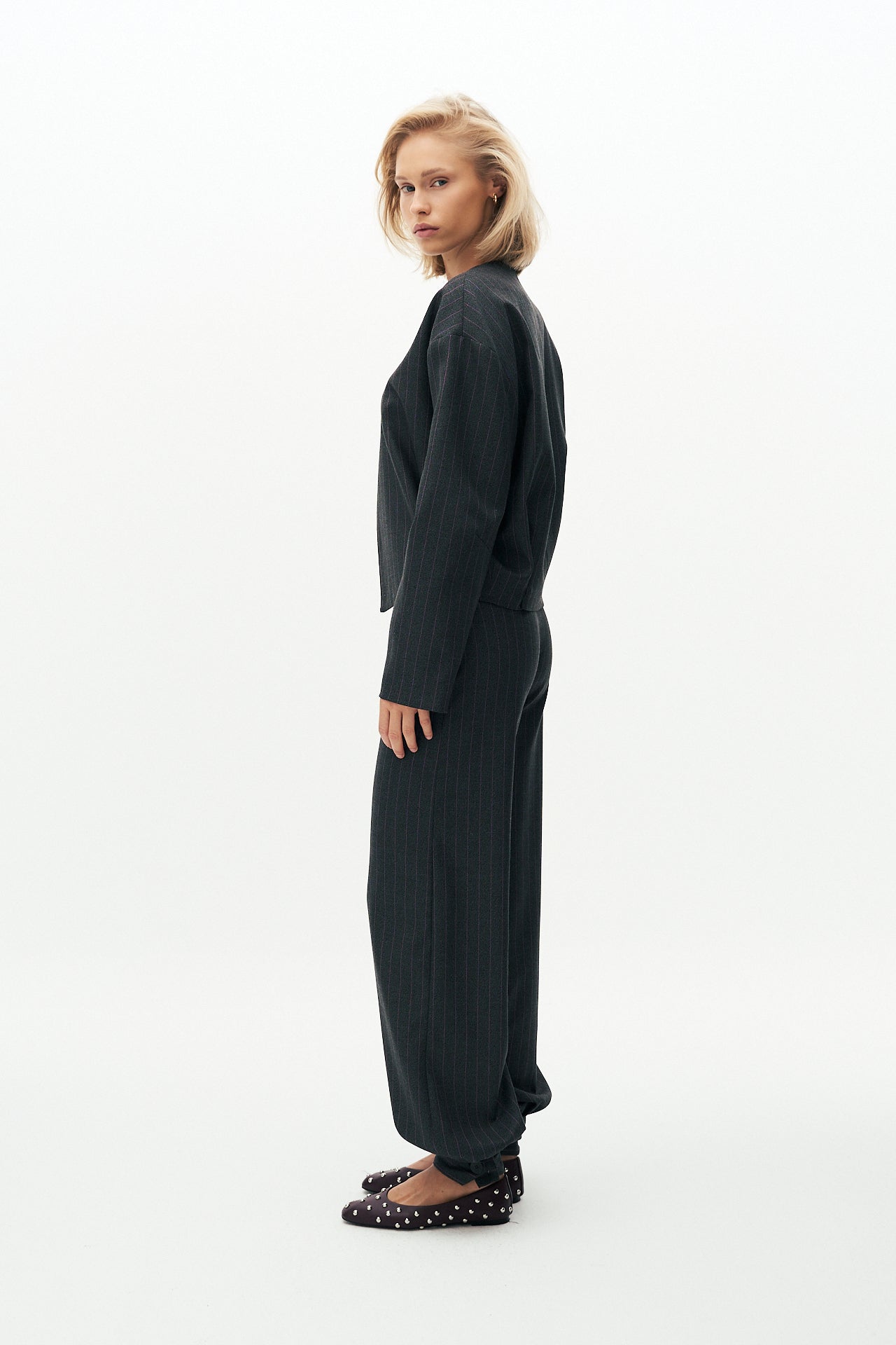 Striped trousers