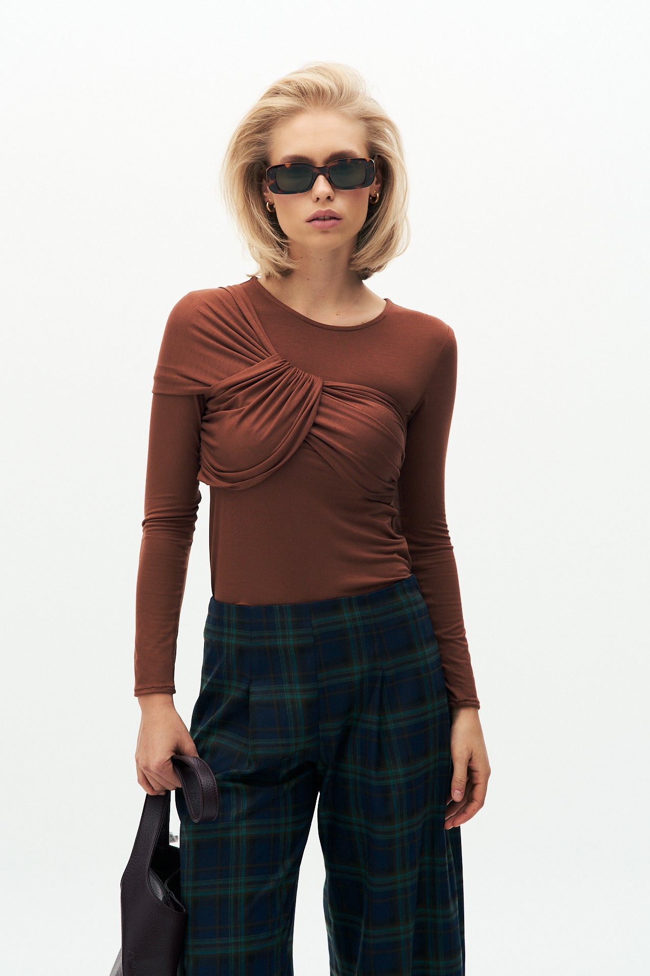 Ruched bamboo top
