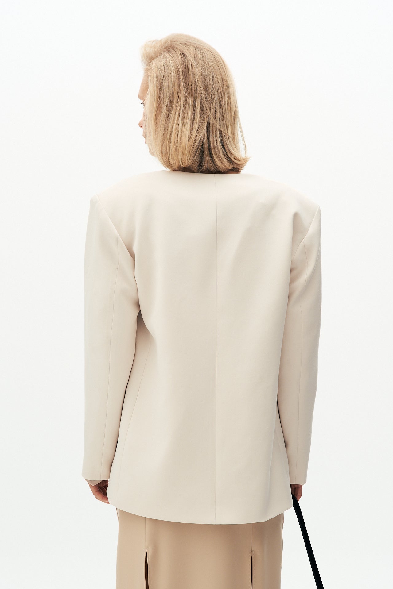 Ecru white oversize blazer