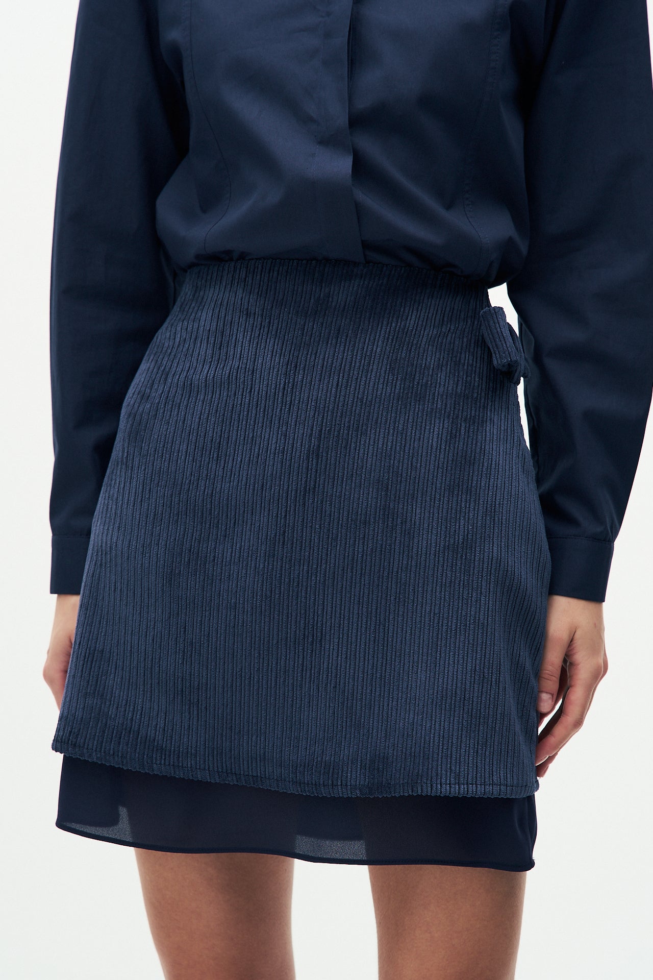 Corduroy mini skirt