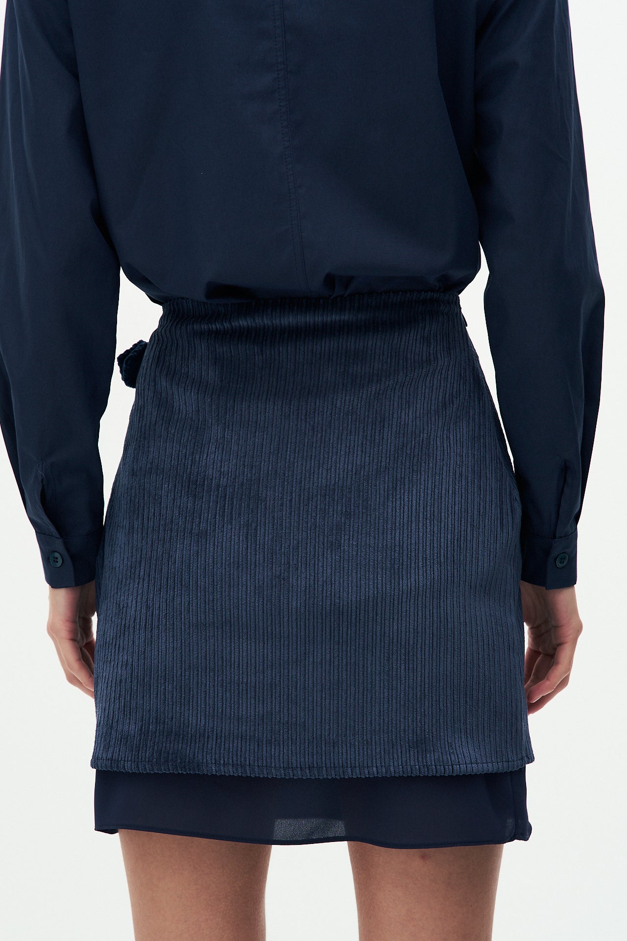 Corduroy mini skirt