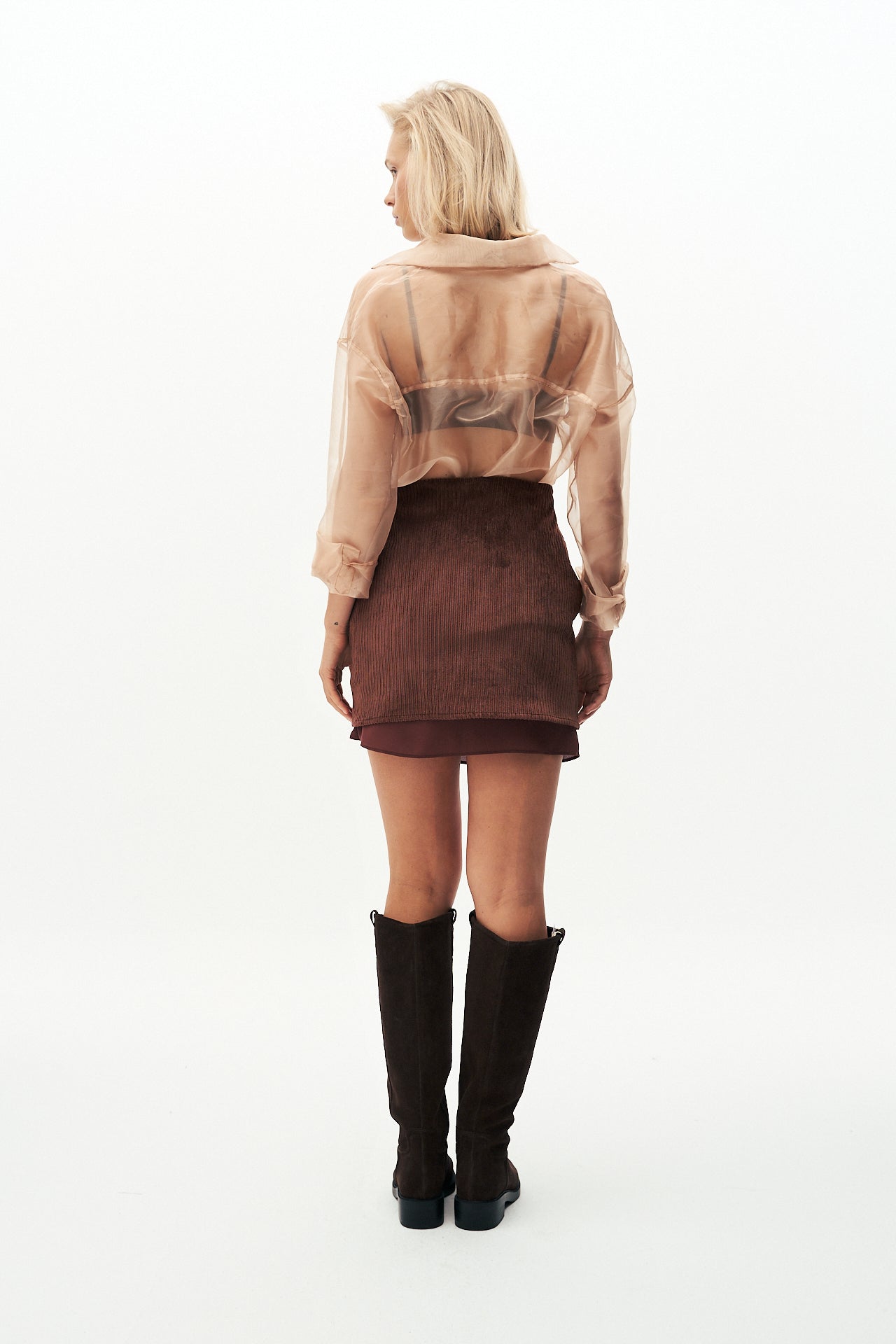 Corduroy mini skirt