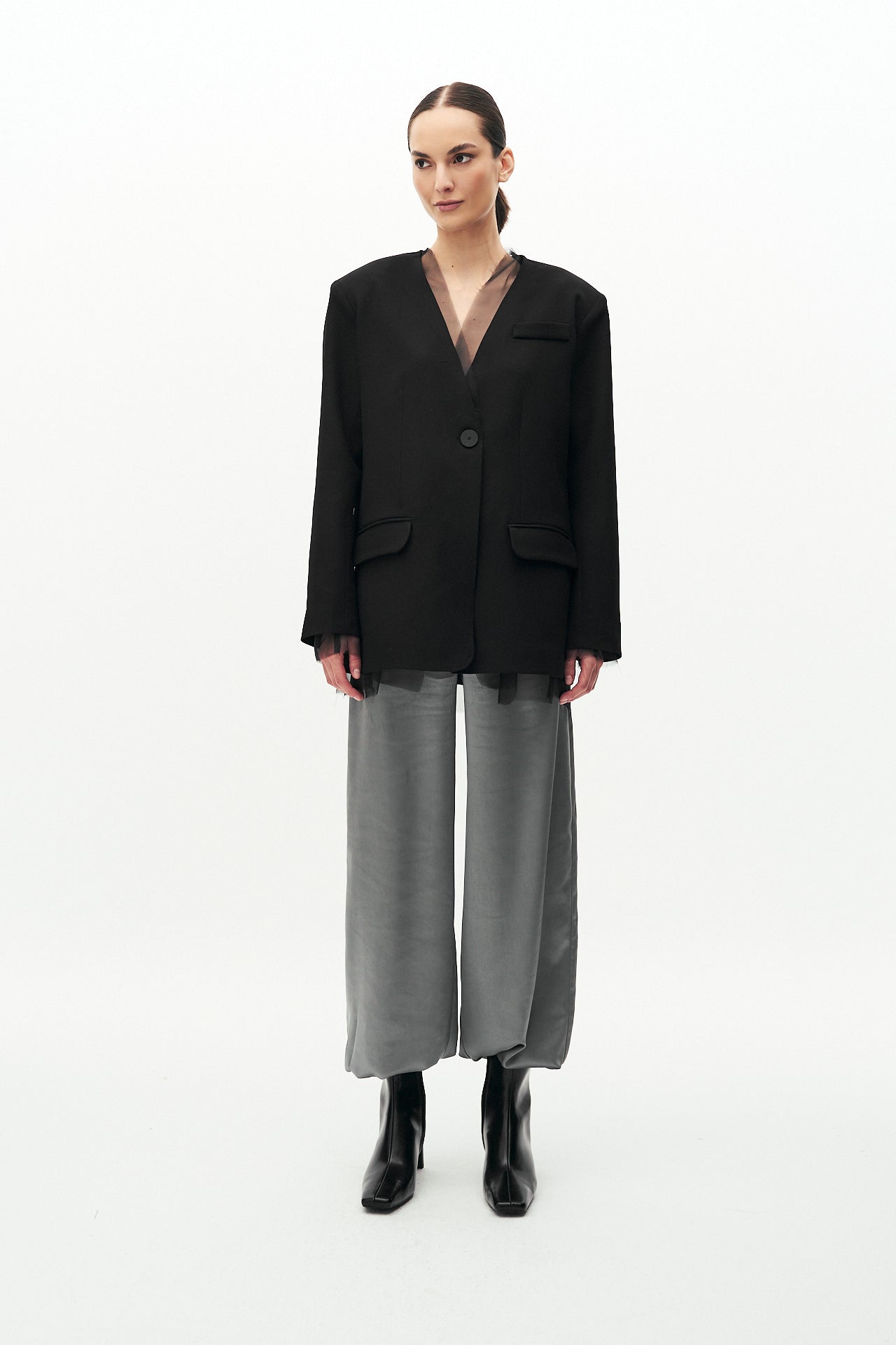 Organza oversize blazer
