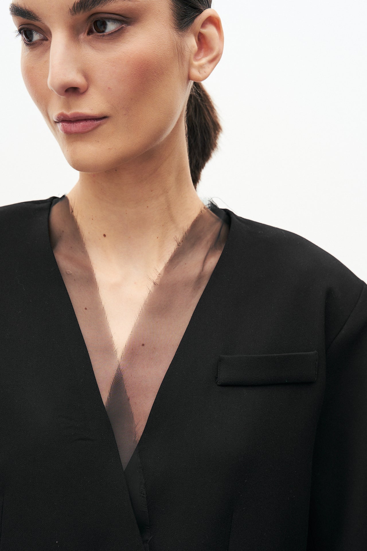 Organza oversize blazer