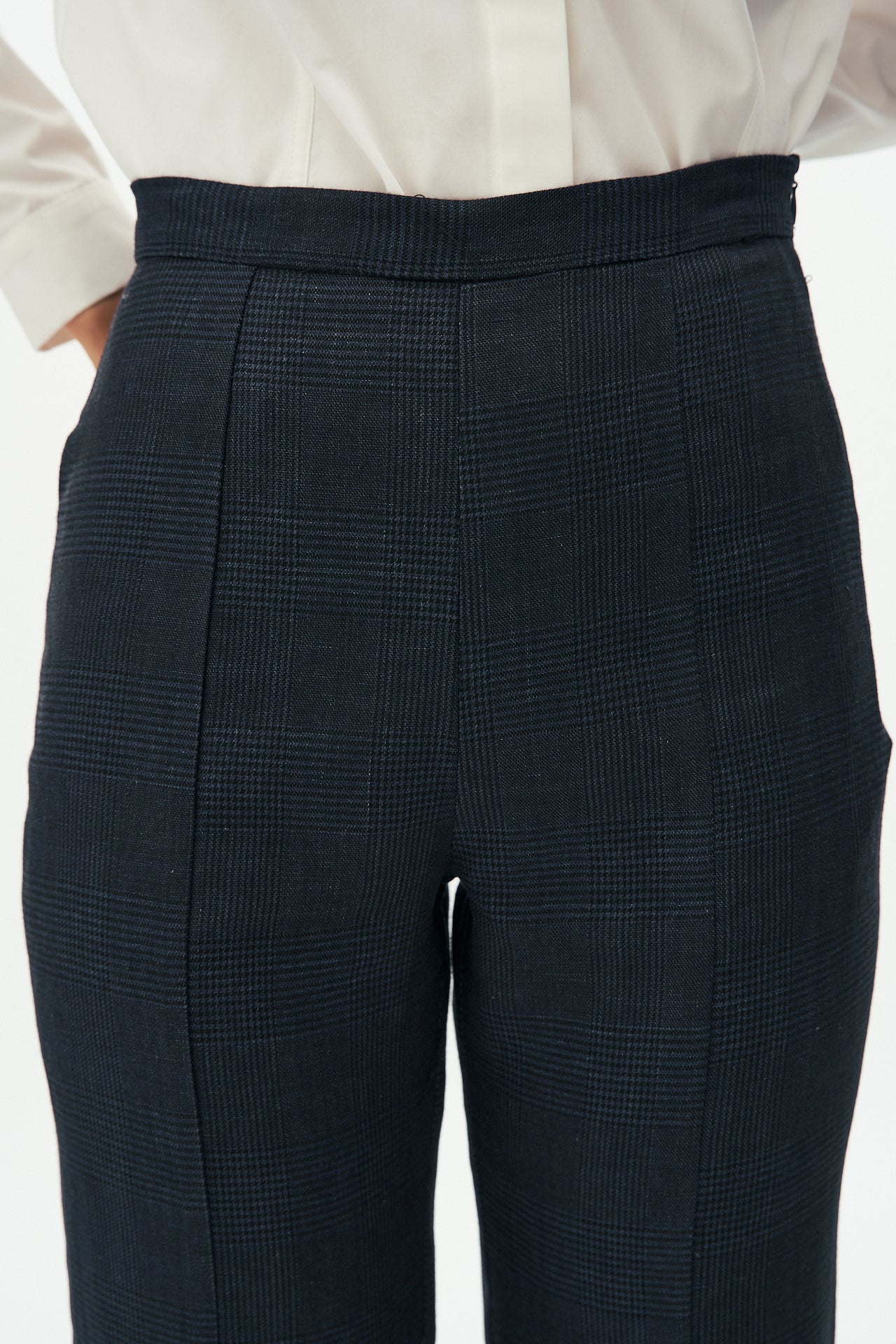 Wool high waist trousers