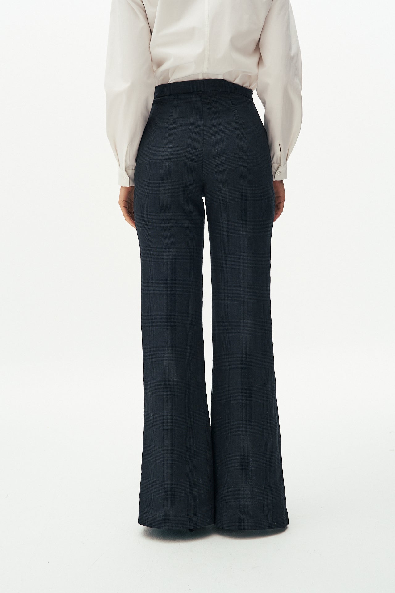 Wool high waist trousers
