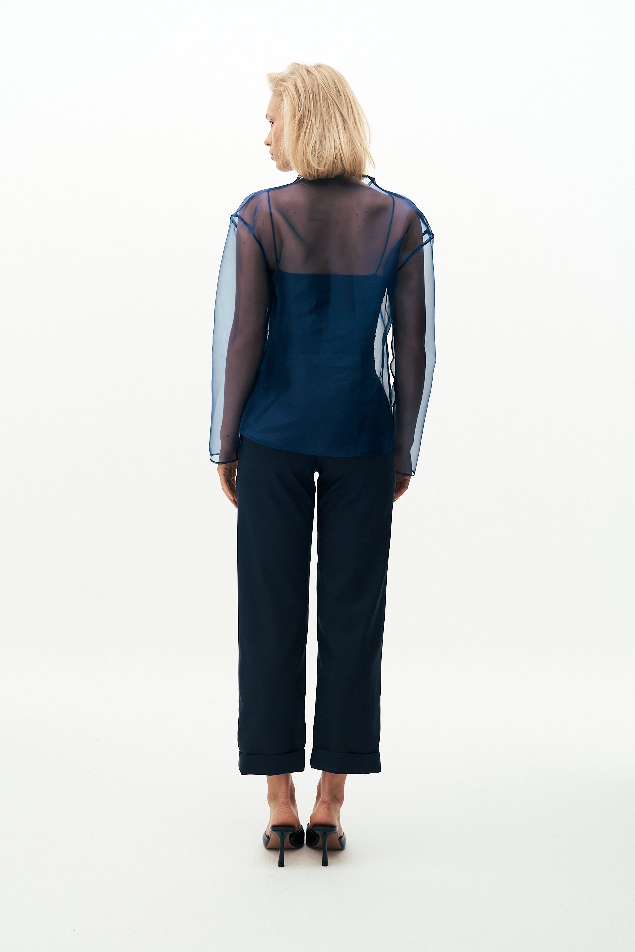 Wool straight fit trousers