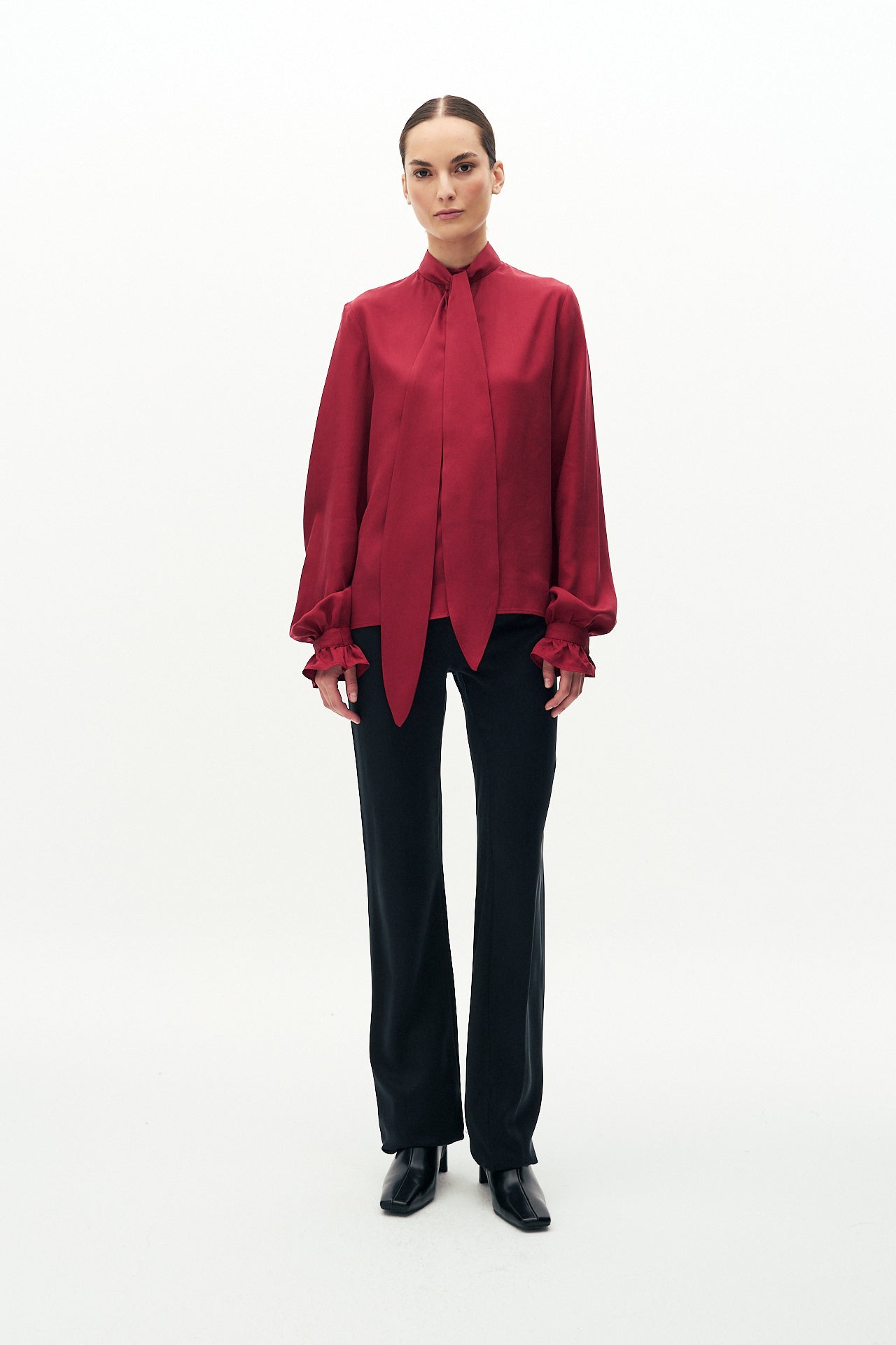 Lyocell bow shirt