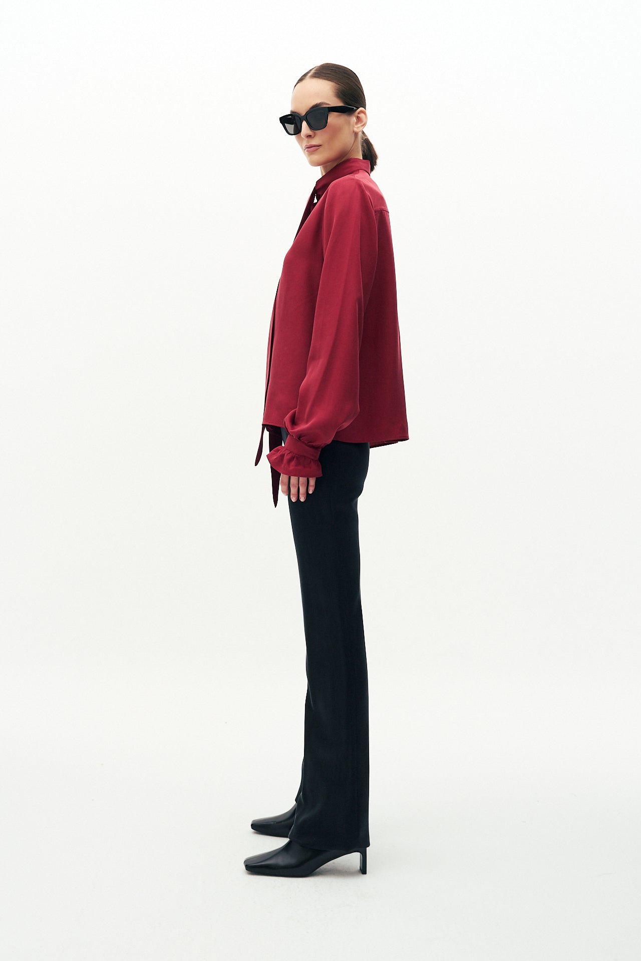 Lyocell bow shirt
