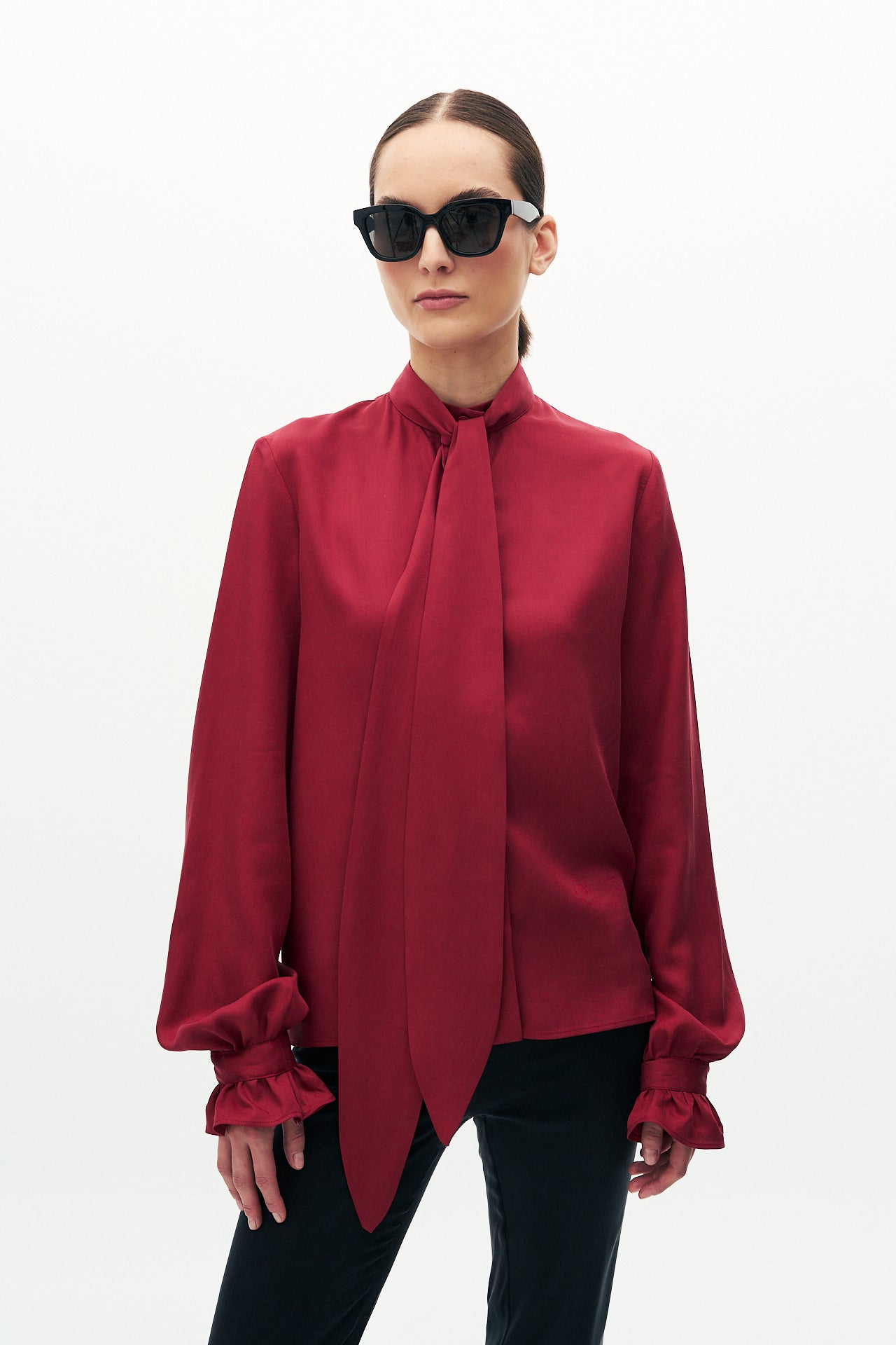 Lyocell bow shirt
