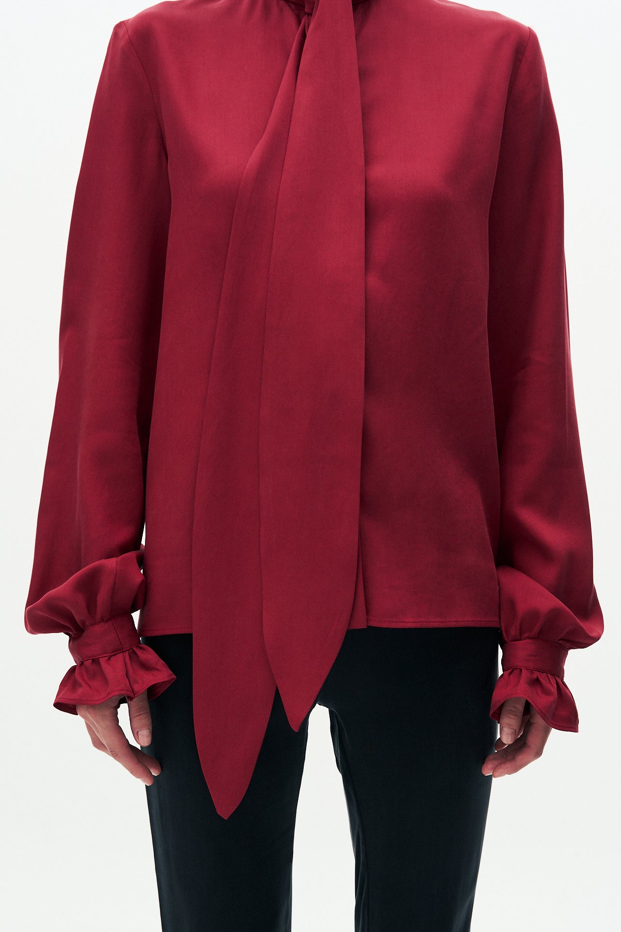Lyocell bow shirt