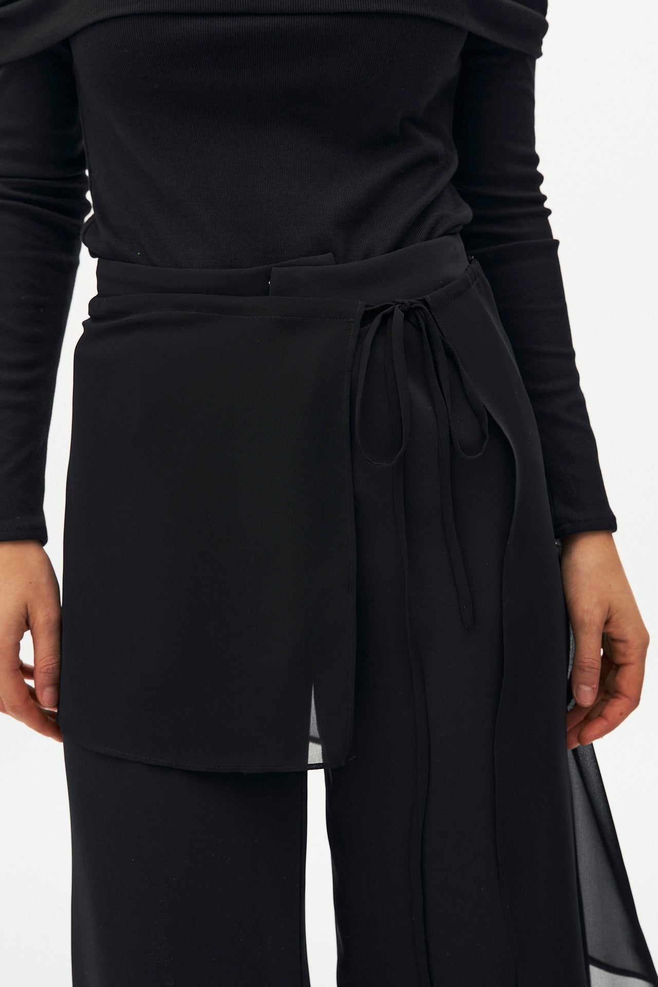 Black trouser skirt