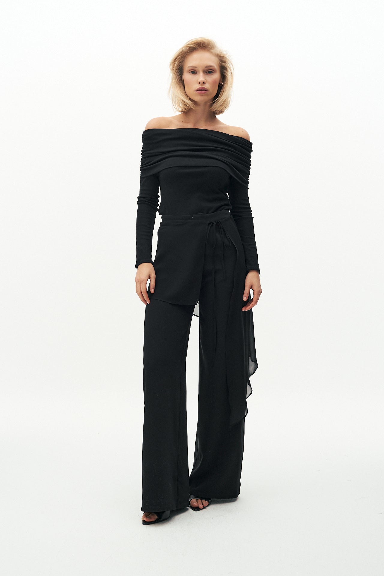 Black trouser skirt