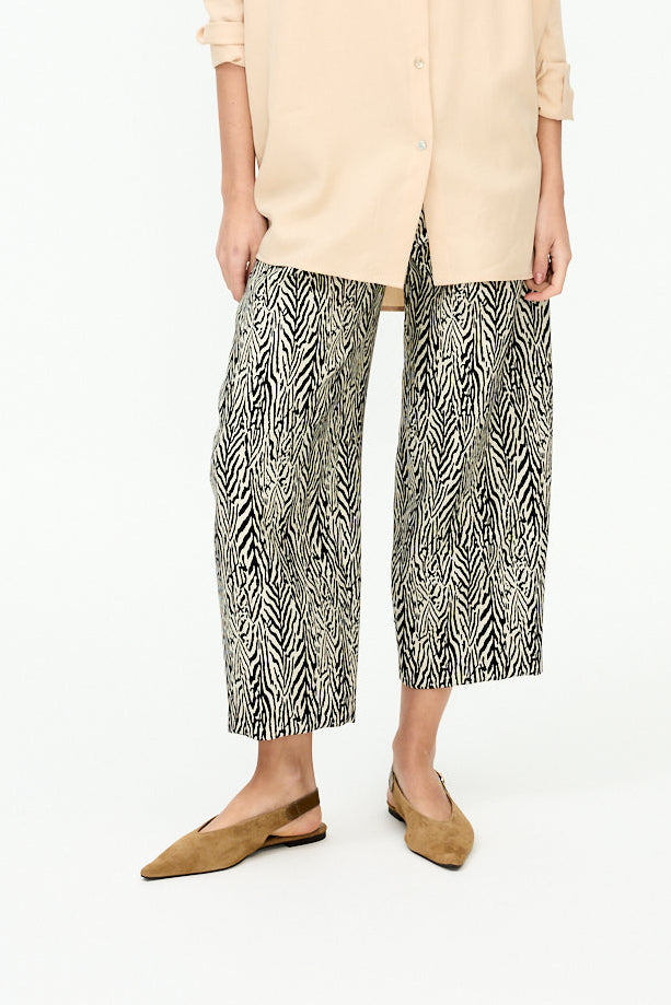 Zebra barrel fit pants