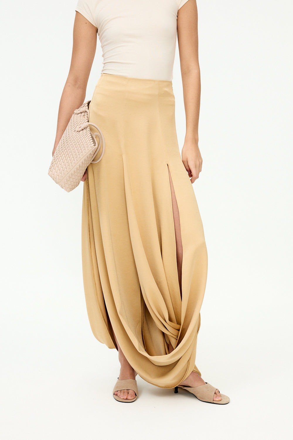 Golden balloon skirt