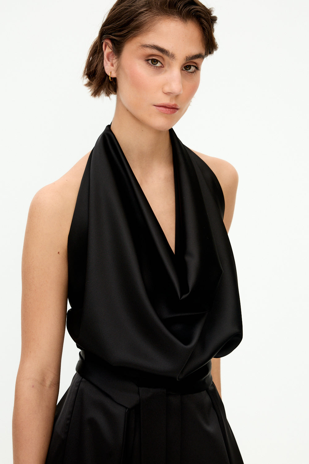 Black zero waste top