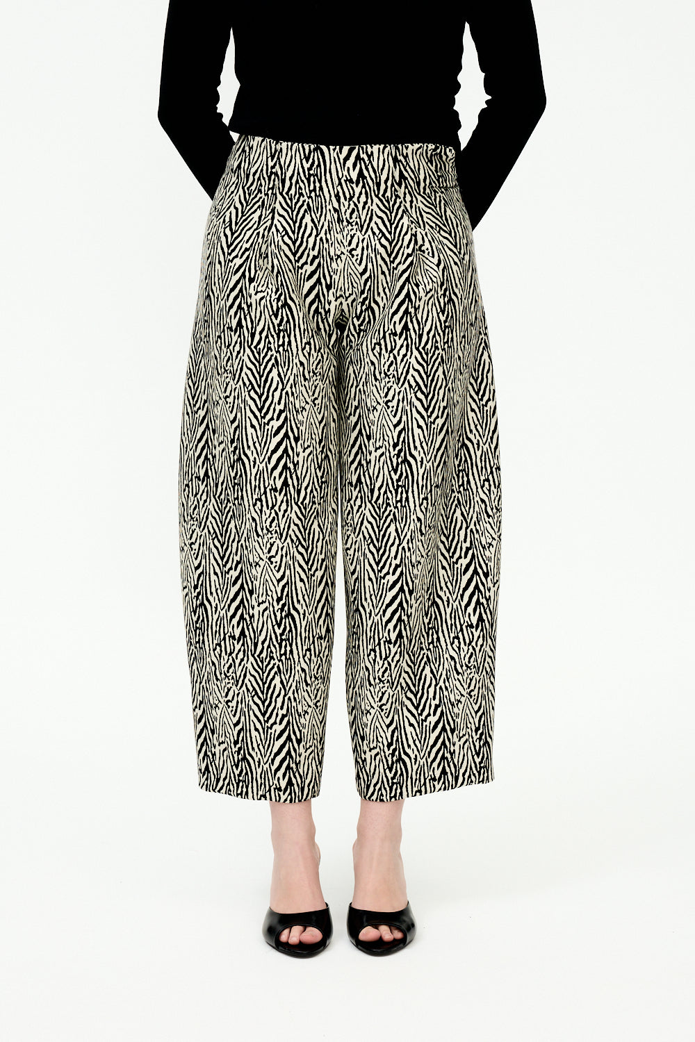 Zebra barrel fit pants