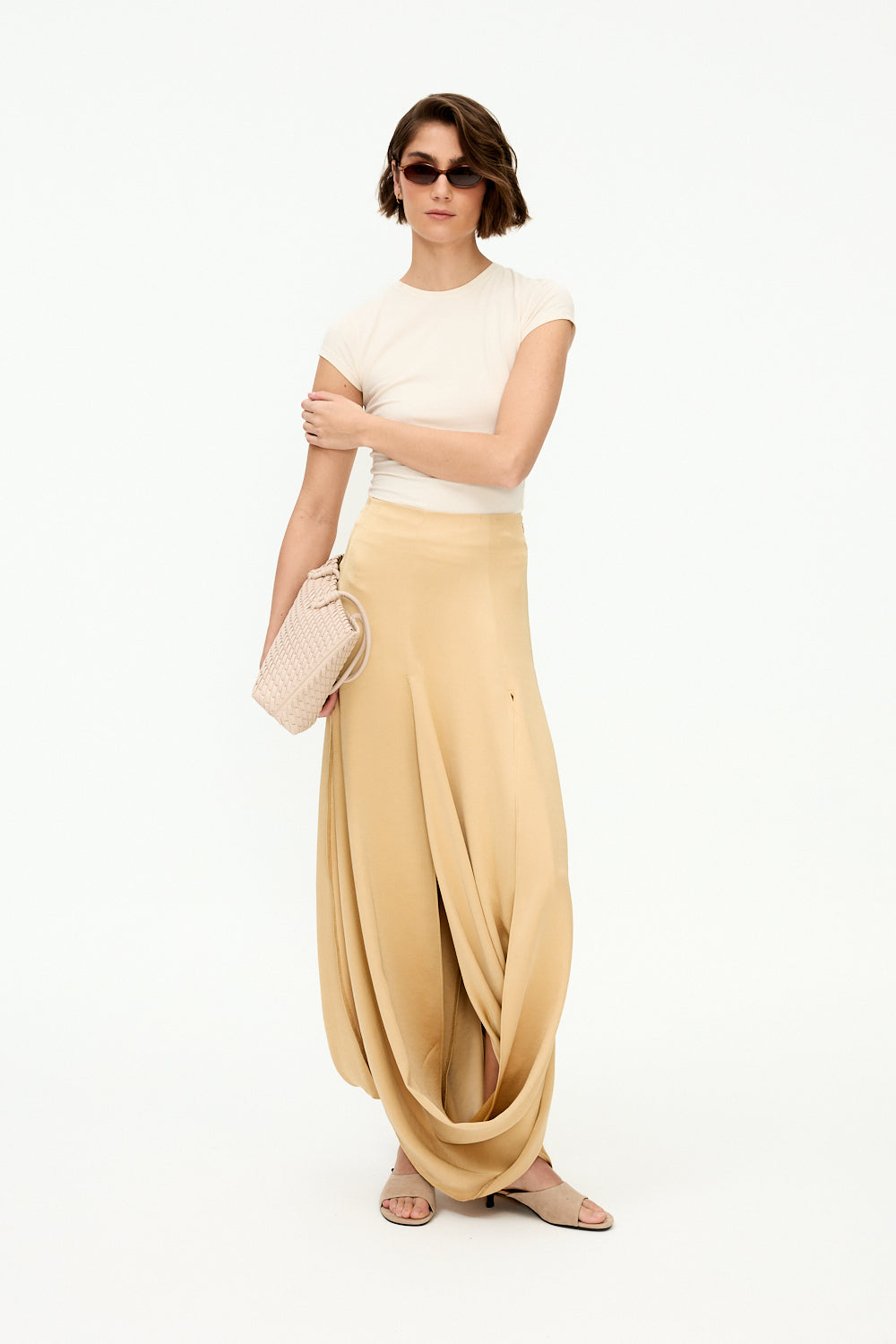 Golden balloon skirt